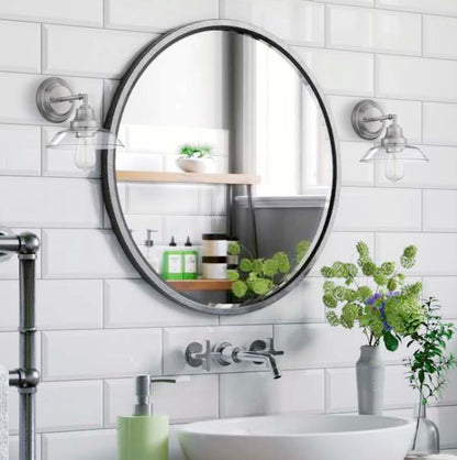 Iron Hill One-Light Wall Fixture: Brushed Nickel Finish