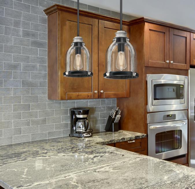 Cindy One-Light Indoor Mini Pendant: Matte Black Finish with Antique Ash Accents and Clear Seeded Glass