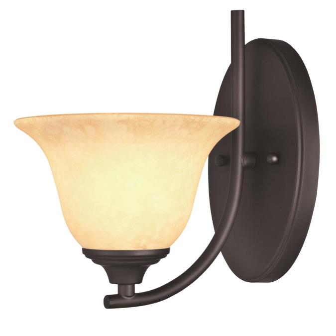 Kings Canyon One-Light Indoor Wall Fixture: Oil Rubbed Bronze Finish