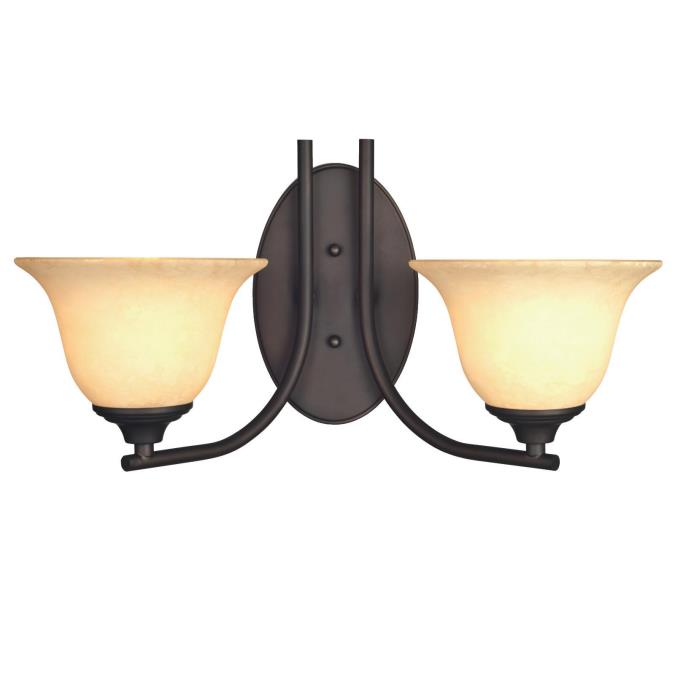 Kings Canyon Two-Light Indoor Wall Fixture: Oil Rubbed Bronze Finish