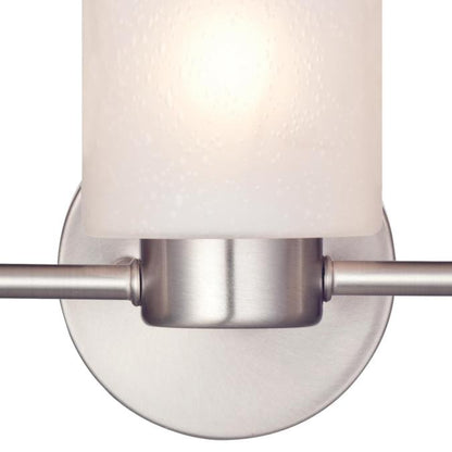 Sylvestre Three-Light Indoor Wall Fixture: Brushed Nickel Finish