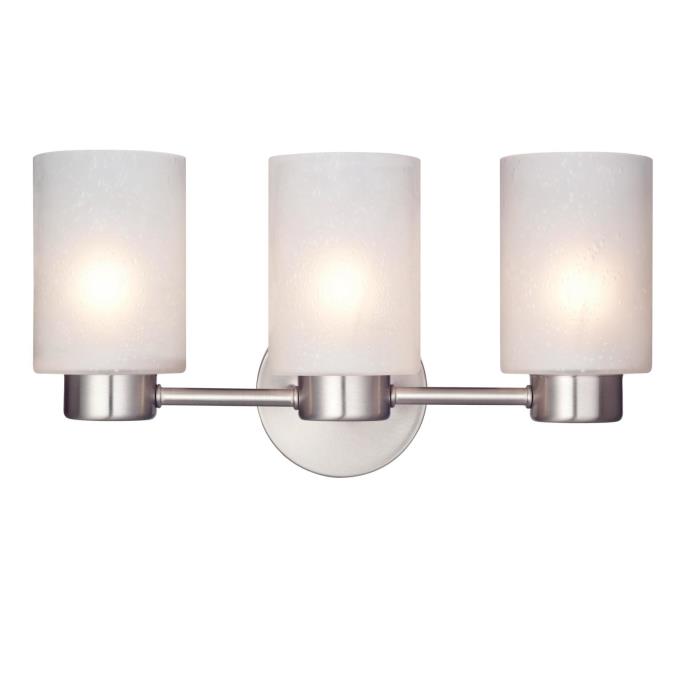 Sylvestre Three-Light Indoor Wall Fixture: Brushed Nickel Finish