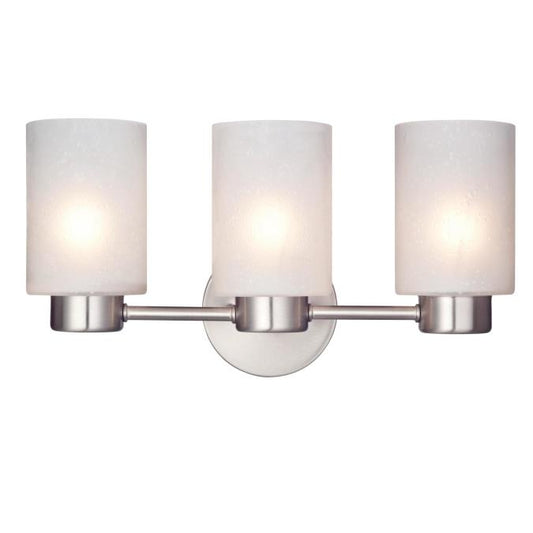 Sylvestre Three-Light Indoor Wall Fixture: Brushed Nickel Finish