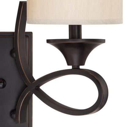 Lenola Two-Light Indoor Wall Fixture: Amber Bronze Finish