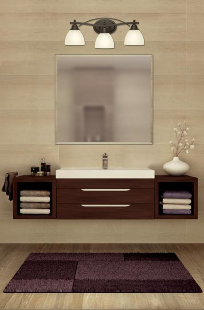 Elvaston Three-Light Indoor Wall Fixture: Oil Rubbed Bronze Finish