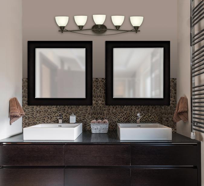 Elvaston Five-Light Indoor Wall Fixture: Oil Rubbed Bronze Finish