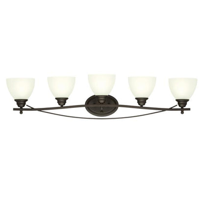 Elvaston Five-Light Indoor Wall Fixture: Oil Rubbed Bronze Finish