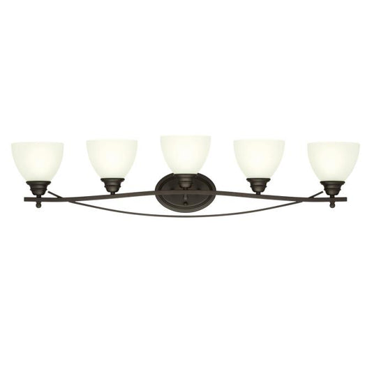 Elvaston Five-Light Indoor Wall Fixture: Oil Rubbed Bronze Finish
