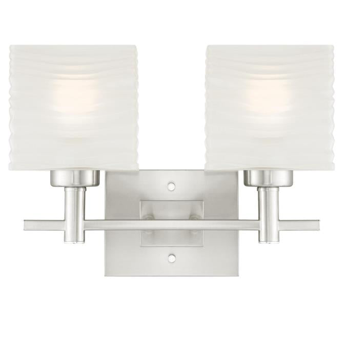 Alexander Two-Light Indoor Wall Fixture: Brushed Nickel Finish