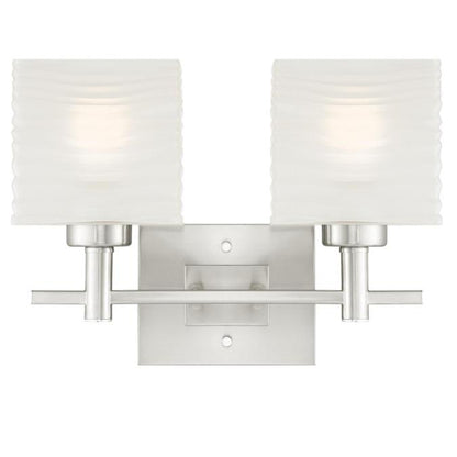 Alexander Two-Light Indoor Wall Fixture: Brushed Nickel Finish