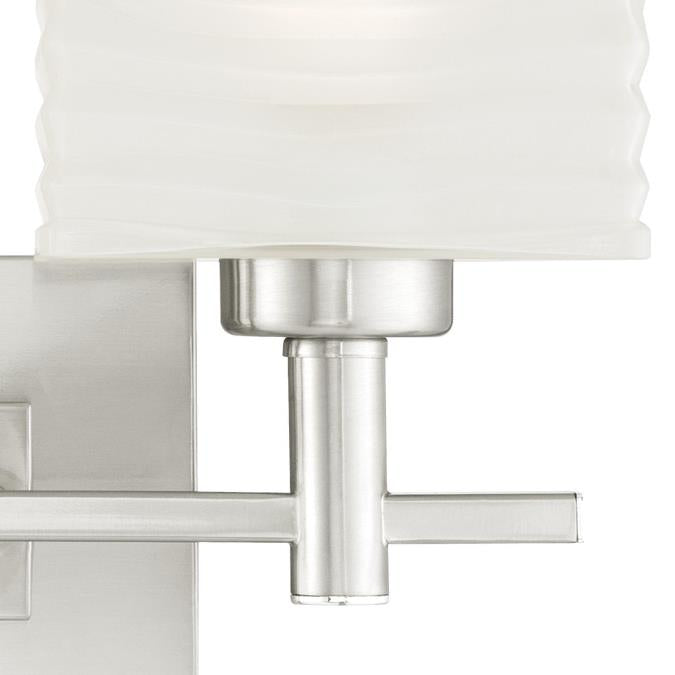 Alexander Two-Light Indoor Wall Fixture: Brushed Nickel Finish