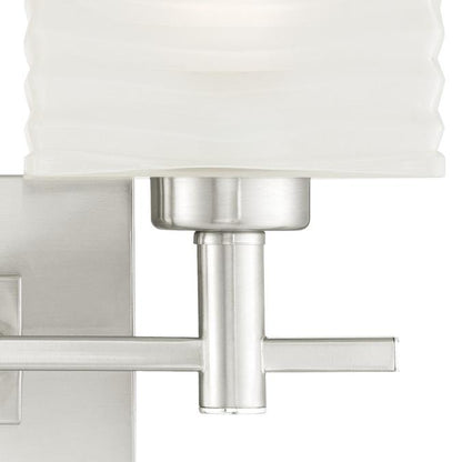 Alexander Two-Light Indoor Wall Fixture: Brushed Nickel Finish