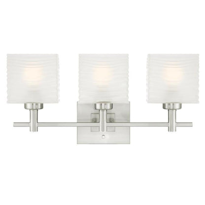 Alexander Three-Light Indoor Wall Fixture: Brushed Nickel Finish