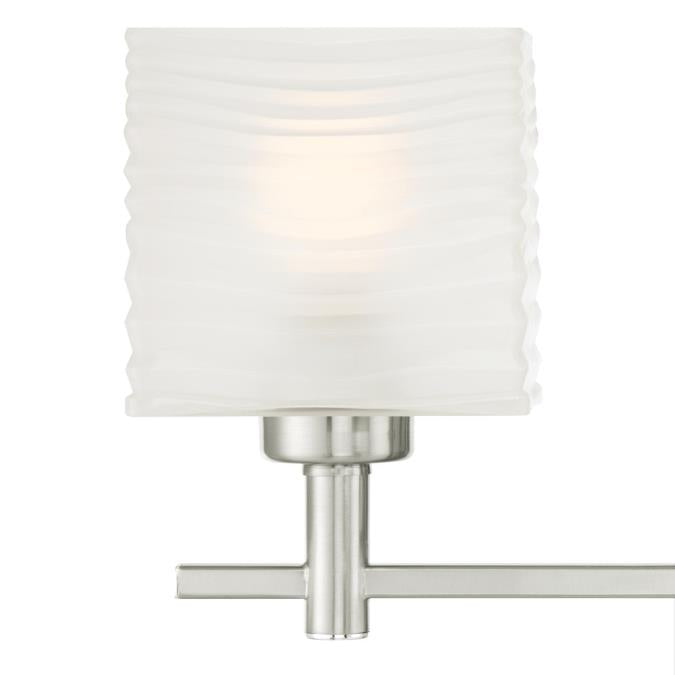 Alexander Three-Light Indoor Wall Fixture: Brushed Nickel Finish