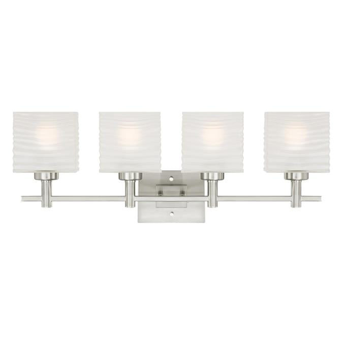 Alexander Four-Light Indoor Wall Fixture: Brushed Nickel Finish