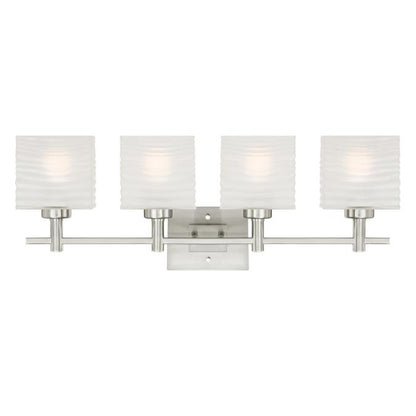 Alexander Four-Light Indoor Wall Fixture: Brushed Nickel Finish