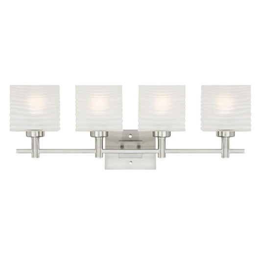Alexander Four-Light Indoor Wall Fixture: Brushed Nickel Finish