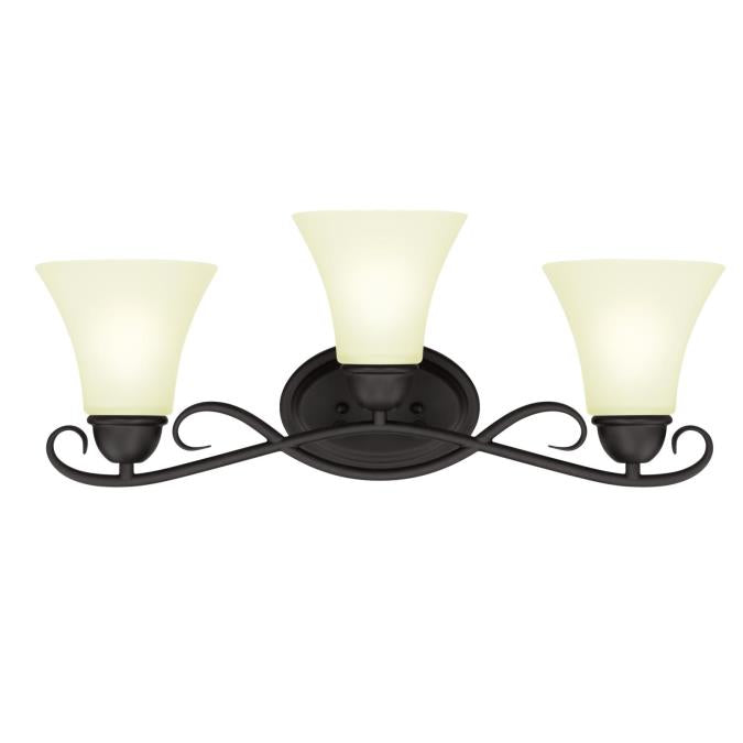 Dunmore Three-Light Indoor Wall Fixture: Oil Rubbed Bronze Finish