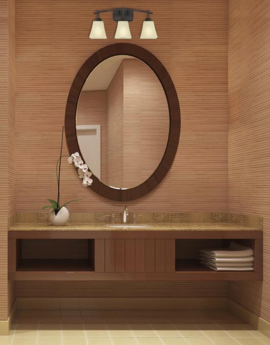 Midori Three-Light Indoor Wall Fixture: Oil Rubbed Bronze Finish