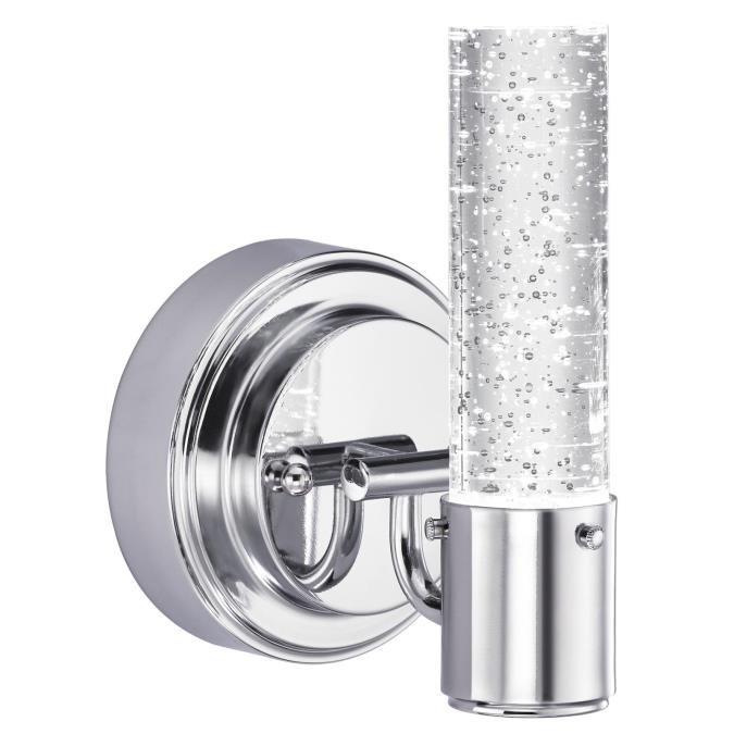 Cava One-Light LED Indoor Wall Fixture: Chrome Finish