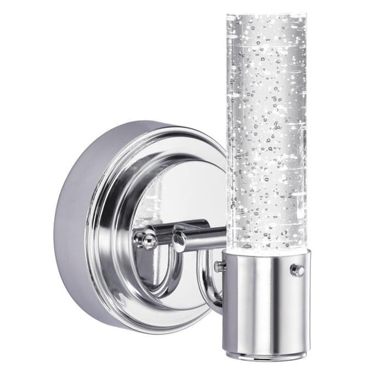 Cava One-Light LED Indoor Wall Fixture: Chrome Finish