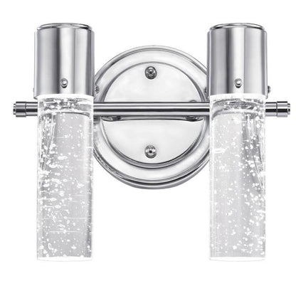 Cava Two-Light LED Indoor Wall Fixture: Chrome Finish