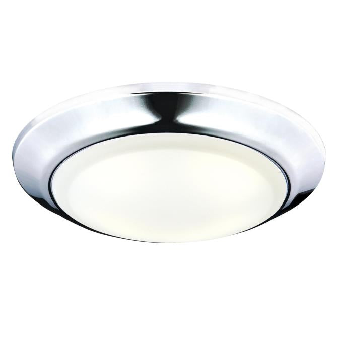 7-3/8-Inch Dimmable LED Indoor/Outdoor Surface Mount, Wet Location, ENERGY STAR: Chrome Finish with Frosted Lens, 3000K