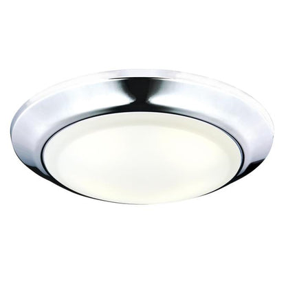 7-3/8-Inch Dimmable LED Indoor/Outdoor Surface Mount, Wet Location, ENERGY STAR: Chrome Finish with Frosted Lens, 3000K