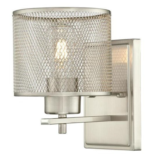 Morrison One-Light Indoor Wall Fixture: Brushed Nickel Finish