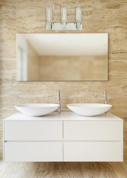 Adler Three-Light Indoor Wall Fixture: Brushed Nickel Finish