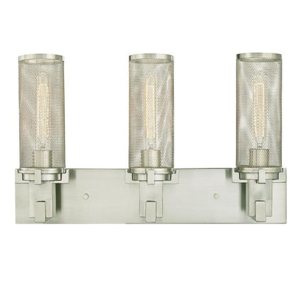 Adler Three-Light Indoor Wall Fixture: Brushed Nickel Finish