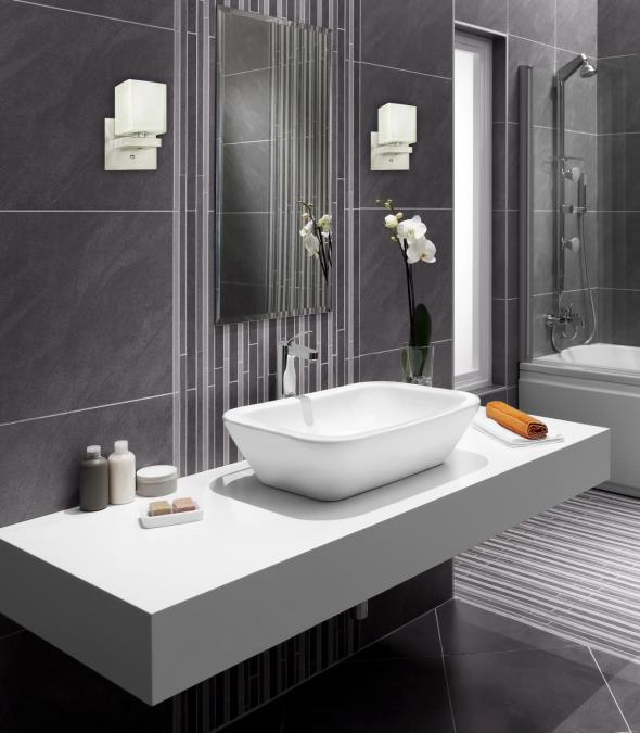 Nyle One-Light Indoor Wall Fixture: Brushed Nickel Finish