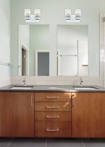 Nyle Two-Light Indoor Wall Fixture: Chrome Finish