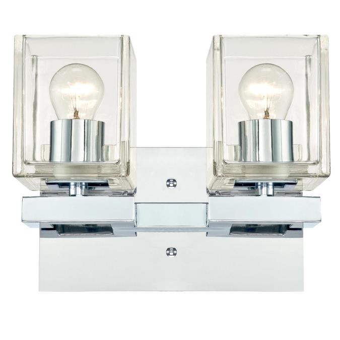Nyle Two-Light Indoor Wall Fixture: Chrome Finish