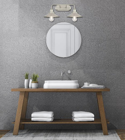 Maggie Two-Light Indoor Wall Fixture: Brushed Nickel Finish