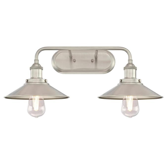 Maggie Two-Light Indoor Wall Fixture: Brushed Nickel Finish