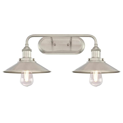 Maggie Two-Light Indoor Wall Fixture: Brushed Nickel Finish