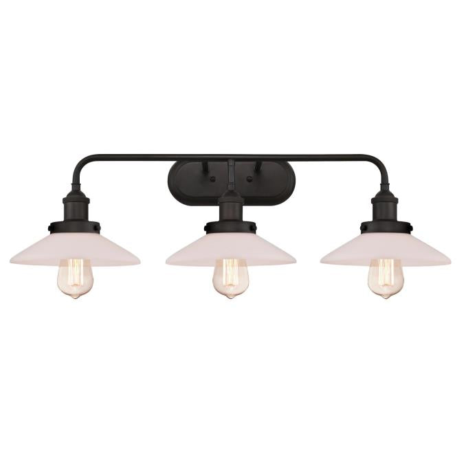 Abigail Three-Light Indoor Wall Fixture: Oil Rubbed Bronze Finish