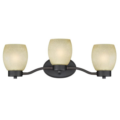 Karah Three-Light Indoor Wall Fixture: Oil Rubbed Bronze Finish