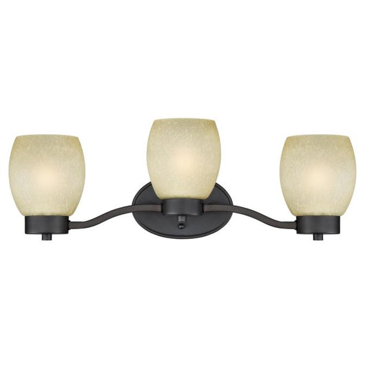 Karah Three-Light Indoor Wall Fixture: Oil Rubbed Bronze Finish