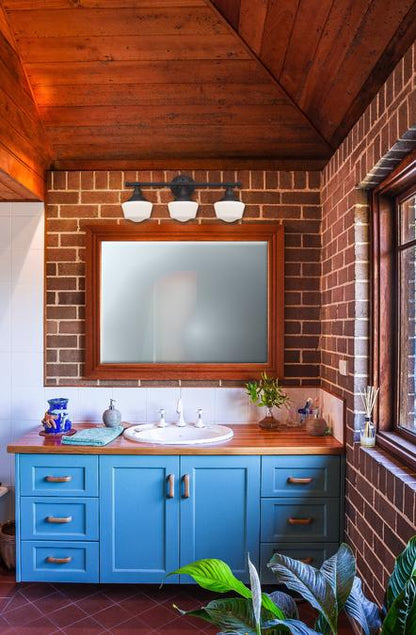 Scholar Three-Light Indoor Wall Fixture: Oil Rubbed Bronze Finish