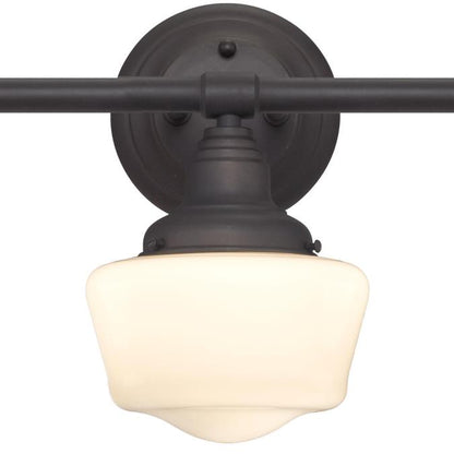 Scholar Three-Light Indoor Wall Fixture: Oil Rubbed Bronze Finish