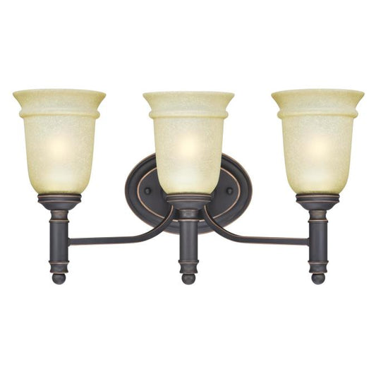 Montrose Three-Light Indoor Wall Fixture: Oil Rubbed Bronze Finish