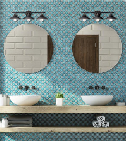 Iron Hill Three-Light Indoor Wall Fixture: Oil Rubbed Bronze Finish