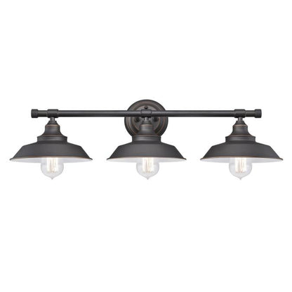 Iron Hill Three-Light Indoor Wall Fixture: Oil Rubbed Bronze Finish
