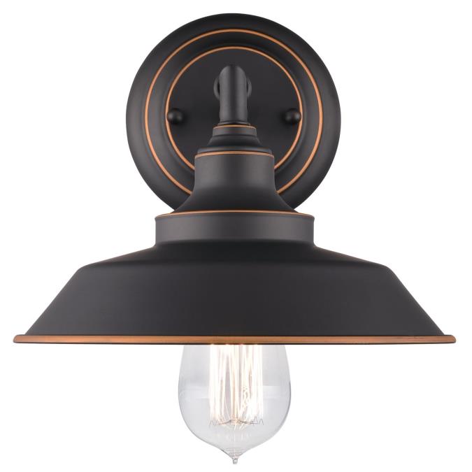 Iron Hill One-Light Indoor Wall Fixture: Oil Rubbed Bronze Finish