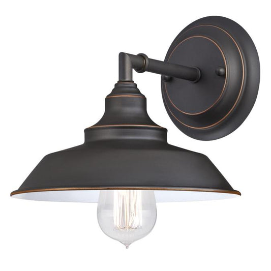 Iron Hill One-Light Indoor Wall Fixture: Oil Rubbed Bronze Finish