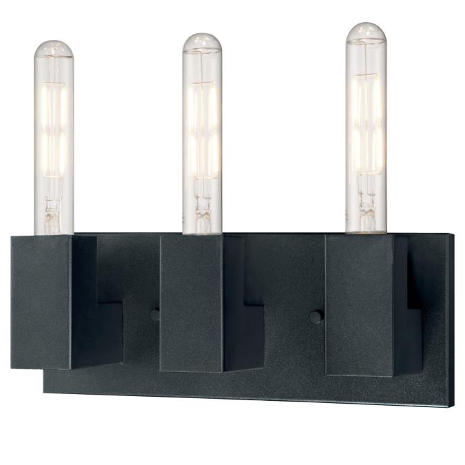 Skybridge Three-Light Dimmable LED Indoor Wall Fixture: Iron Finish
