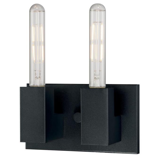 Skybridge Two-Light Dimmable LED Indoor Wall Fixture: Iron Finish