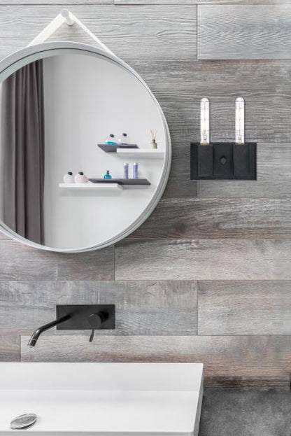 Skybridge Two-Light Dimmable LED Indoor Wall Fixture: Iron Finish